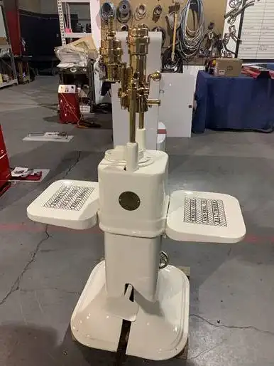 Restored vintage soda fountain dispenser ready for shipping